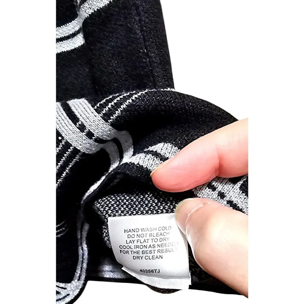 Romeo + Juliet Couture Womens Black & White Plaid Short Sleeve Knit Dress Size L